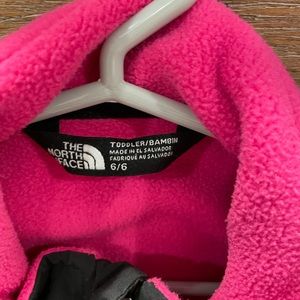 Pink north face fleece jacket